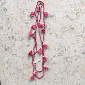 Roberta Roller Rabbit Pink Pom Pom Necklace